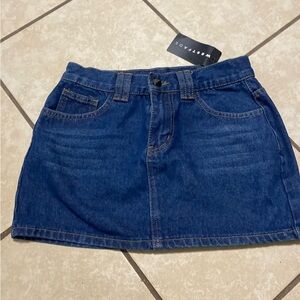 Blue Denim Mini Skirt